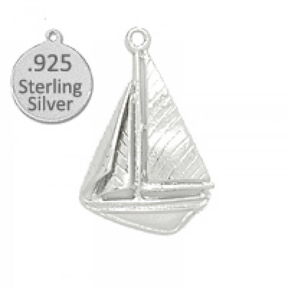 Sterling Silver Boat charm 925 Sterling Silver NEW